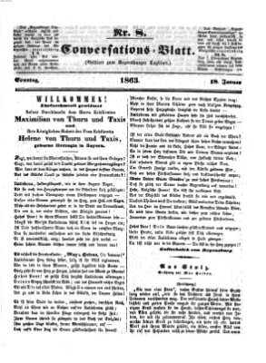 Regensburger Conversations-Blatt (Regensburger Tagblatt) Sonntag 18. Januar 1863