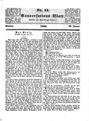 Regensburger Conversations-Blatt (Regensburger Tagblatt) Sonntag 25. Januar 1863