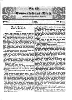 Regensburger Conversations-Blatt (Regensburger Tagblatt) Freitag 30. Januar 1863