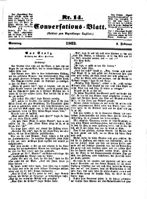 Regensburger Conversations-Blatt (Regensburger Tagblatt) Sonntag 1. Februar 1863