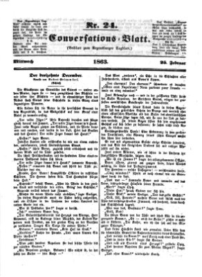 Regensburger Conversations-Blatt (Regensburger Tagblatt) Mittwoch 25. Februar 1863