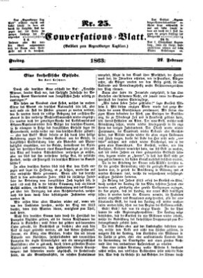 Regensburger Conversations-Blatt (Regensburger Tagblatt) Freitag 27. Februar 1863