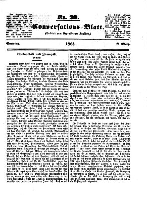 Regensburger Conversations-Blatt (Regensburger Tagblatt) Sonntag 8. März 1863