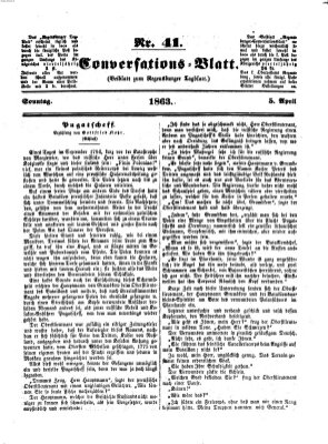 Regensburger Conversations-Blatt (Regensburger Tagblatt) Sonntag 5. April 1863