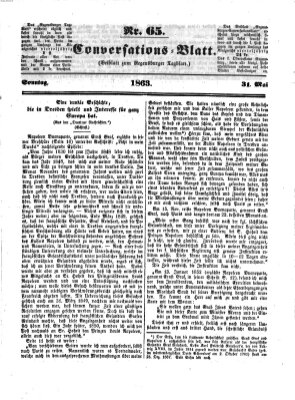 Regensburger Conversations-Blatt (Regensburger Tagblatt) Sonntag 31. Mai 1863