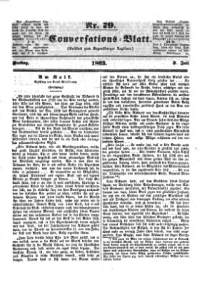 Regensburger Conversations-Blatt (Regensburger Tagblatt) Freitag 3. Juli 1863