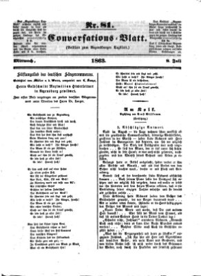 Regensburger Conversations-Blatt (Regensburger Tagblatt) Mittwoch 8. Juli 1863