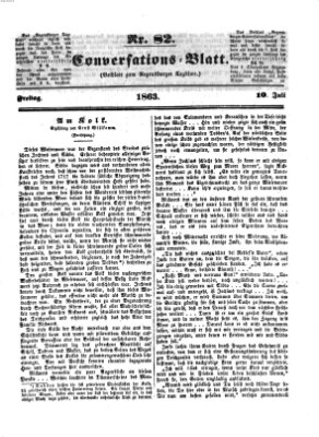 Regensburger Conversations-Blatt (Regensburger Tagblatt) Freitag 10. Juli 1863