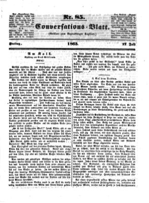 Regensburger Conversations-Blatt (Regensburger Tagblatt) Freitag 17. Juli 1863