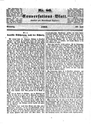 Regensburger Conversations-Blatt (Regensburger Tagblatt) Sonntag 19. Juli 1863