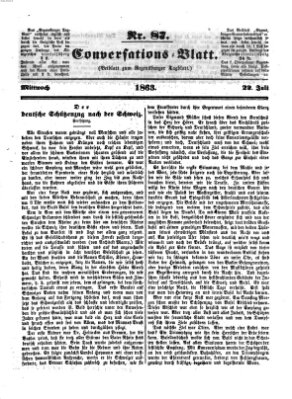 Regensburger Conversations-Blatt (Regensburger Tagblatt) Mittwoch 22. Juli 1863