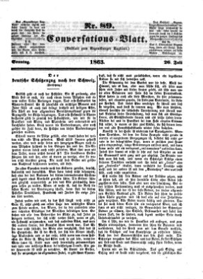 Regensburger Conversations-Blatt (Regensburger Tagblatt) Sonntag 26. Juli 1863