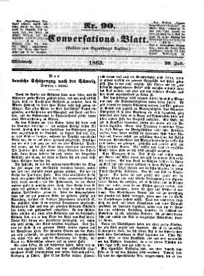 Regensburger Conversations-Blatt (Regensburger Tagblatt) Mittwoch 29. Juli 1863