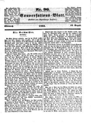 Regensburger Conversations-Blatt (Regensburger Tagblatt) Mittwoch 12. August 1863