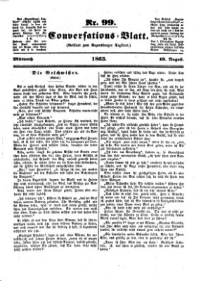 Regensburger Conversations-Blatt (Regensburger Tagblatt) Mittwoch 19. August 1863