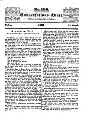 Regensburger Conversations-Blatt (Regensburger Tagblatt) Freitag 21. August 1863