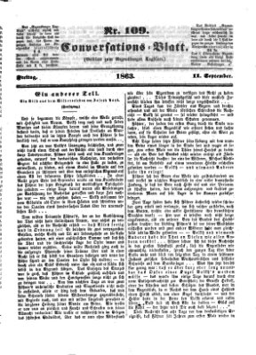 Regensburger Conversations-Blatt (Regensburger Tagblatt) Freitag 11. September 1863