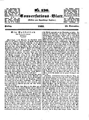 Regensburger Conversations-Blatt (Regensburger Tagblatt) Freitag 13. November 1863