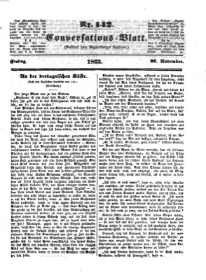 Regensburger Conversations-Blatt (Regensburger Tagblatt) Freitag 27. November 1863