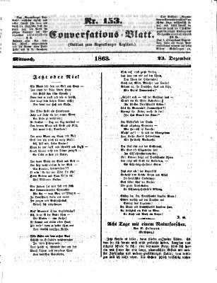 Regensburger Conversations-Blatt (Regensburger Tagblatt) Mittwoch 23. Dezember 1863