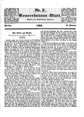 Regensburger Conversations-Blatt (Regensburger Tagblatt) Freitag 15. Januar 1864