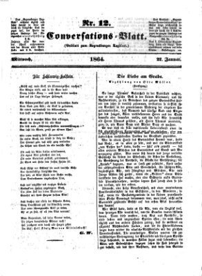 Regensburger Conversations-Blatt (Regensburger Tagblatt) Mittwoch 27. Januar 1864