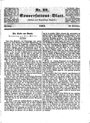 Regensburger Conversations-Blatt (Regensburger Tagblatt) Freitag 19. Februar 1864