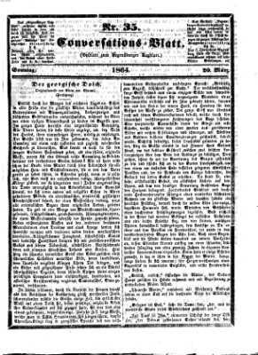 Regensburger Conversations-Blatt (Regensburger Tagblatt) Sonntag 20. März 1864