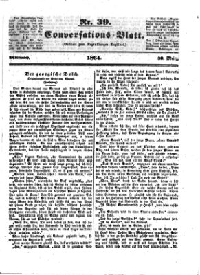 Regensburger Conversations-Blatt (Regensburger Tagblatt) Mittwoch 30. März 1864