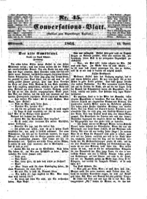 Regensburger Conversations-Blatt (Regensburger Tagblatt) Mittwoch 13. April 1864