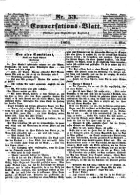 Regensburger Conversations-Blatt (Regensburger Tagblatt) Sonntag 1. Mai 1864