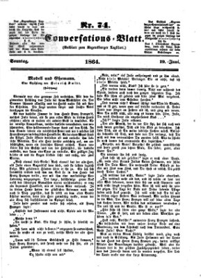 Regensburger Conversations-Blatt (Regensburger Tagblatt) Sonntag 19. Juni 1864