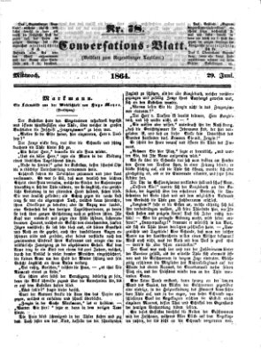 Regensburger Conversations-Blatt (Regensburger Tagblatt) Mittwoch 29. Juni 1864