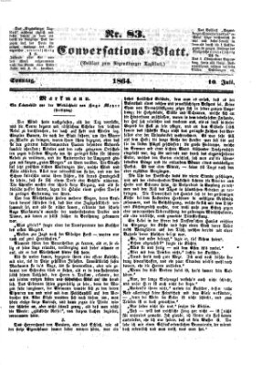 Regensburger Conversations-Blatt (Regensburger Tagblatt) Sonntag 10. Juli 1864