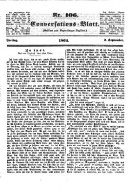 Regensburger Conversations-Blatt (Regensburger Tagblatt) Freitag 2. September 1864