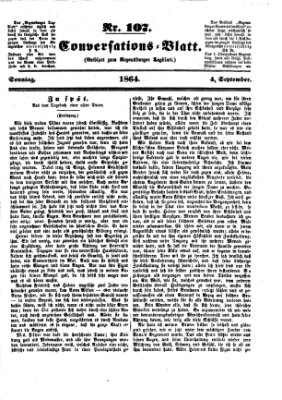 Regensburger Conversations-Blatt (Regensburger Tagblatt) Sonntag 4. September 1864