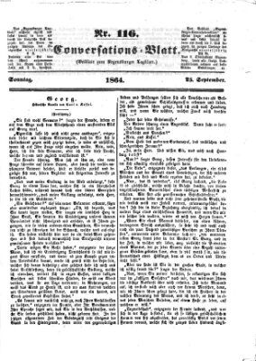 Regensburger Conversations-Blatt (Regensburger Tagblatt) Sonntag 25. September 1864