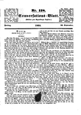 Regensburger Conversations-Blatt (Regensburger Tagblatt) Freitag 30. September 1864