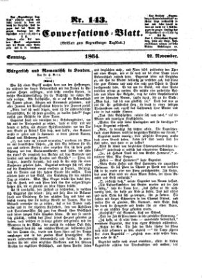 Regensburger Conversations-Blatt (Regensburger Tagblatt) Sonntag 27. November 1864