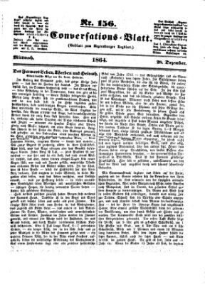 Regensburger Conversations-Blatt (Regensburger Tagblatt) Mittwoch 28. Dezember 1864