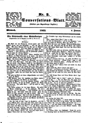 Regensburger Conversations-Blatt (Regensburger Tagblatt) Mittwoch 4. Januar 1865