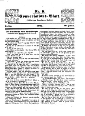 Regensburger Conversations-Blatt (Regensburger Tagblatt) Freitag 20. Januar 1865