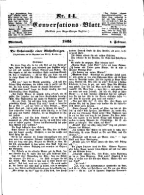 Regensburger Conversations-Blatt (Regensburger Tagblatt) Mittwoch 1. Februar 1865