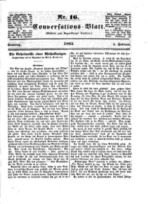 Regensburger Conversations-Blatt (Regensburger Tagblatt) Sonntag 5. Februar 1865