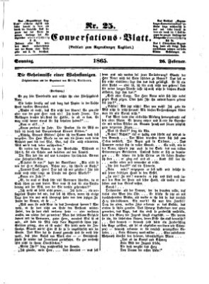 Regensburger Conversations-Blatt (Regensburger Tagblatt) Sonntag 26. Februar 1865