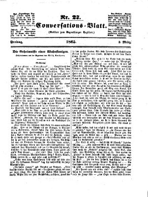 Regensburger Conversations-Blatt (Regensburger Tagblatt) Freitag 3. März 1865