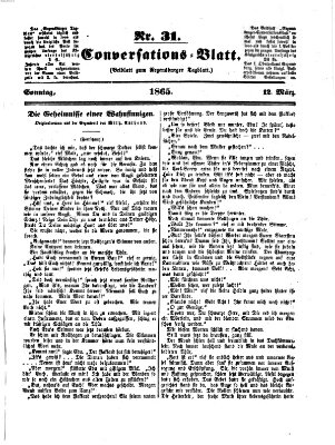 Regensburger Conversations-Blatt (Regensburger Tagblatt) Sonntag 12. März 1865