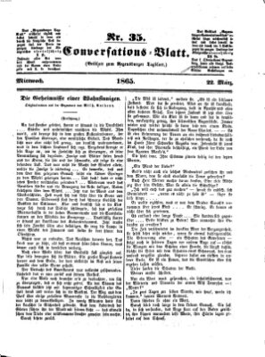 Regensburger Conversations-Blatt (Regensburger Tagblatt) Mittwoch 22. März 1865