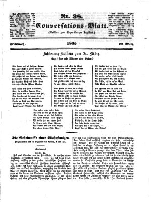 Regensburger Conversations-Blatt (Regensburger Tagblatt) Mittwoch 29. März 1865