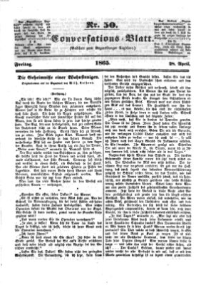 Regensburger Conversations-Blatt (Regensburger Tagblatt) Freitag 28. April 1865